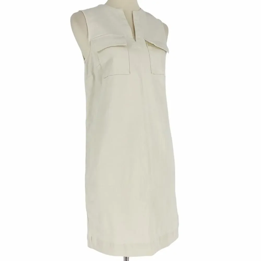 Who What Wear Cotton Sleeveless Dress Cream Women's Size XS NWT - Picture 4 of 6
